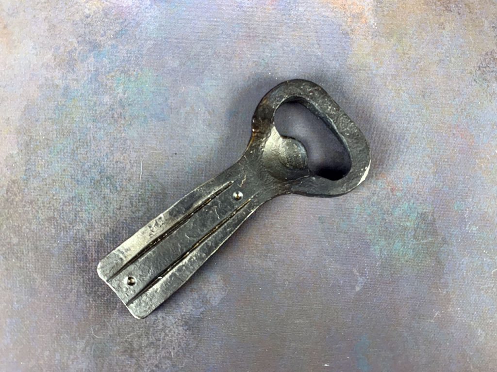 church key forged bottle opener