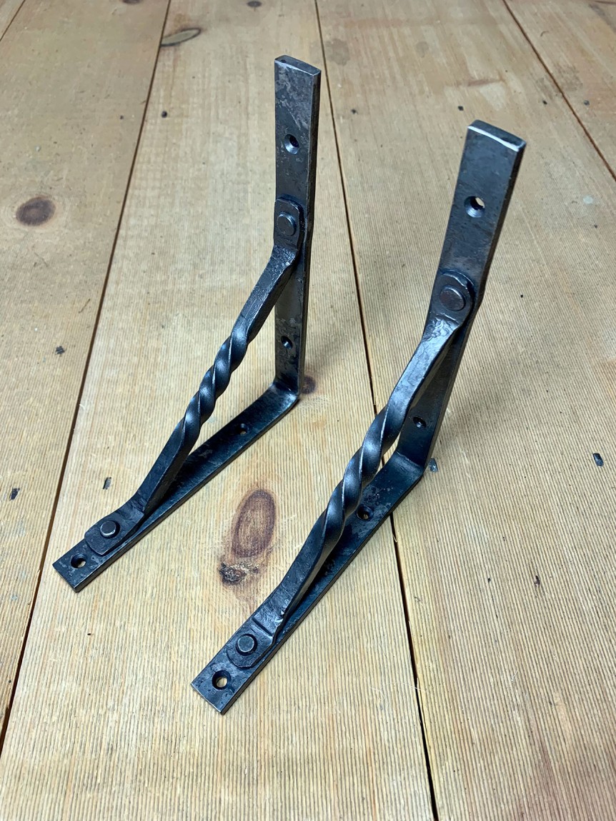 rustic shelf brackets