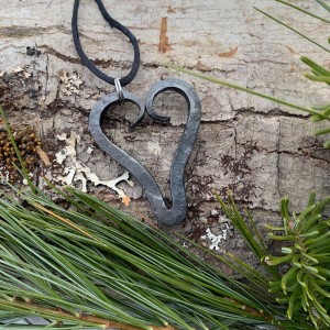 hand-forged heart necklace