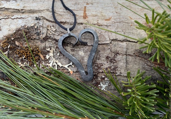 hand-forged heart necklace