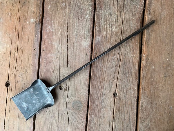 hand-forged ash shovel for wood stove