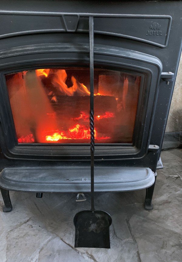 ash shovel for wood stove or fireplace