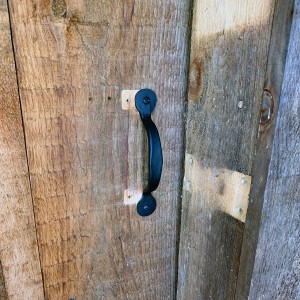 hand-forged colonial rustic barn door handle