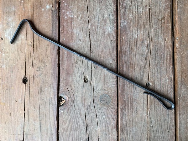 hand-forged DIY fire poker