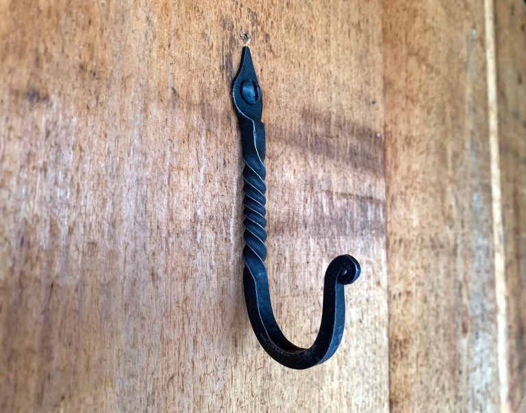 hand-forged rustic hook