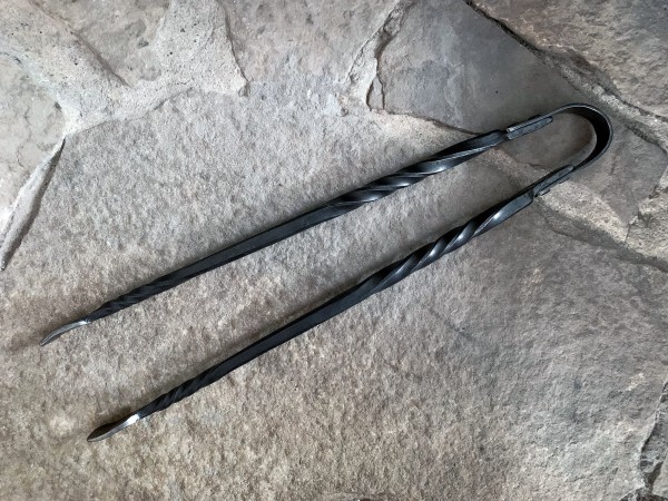hand-forged bbq tongs