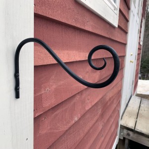 hand-forged scroll plant hanger