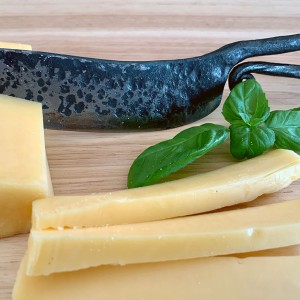 hand-forged cheese knife