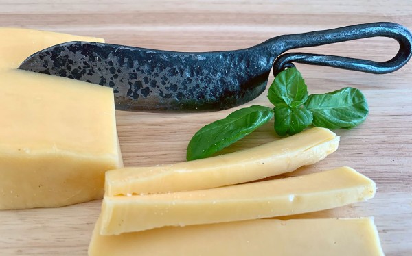 hand-forged cheese knife