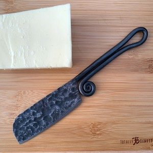 hand-forged cheese knife