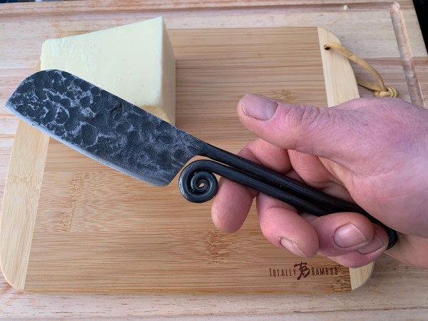 beautiful hand-forged cheese knife