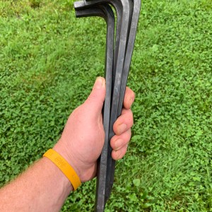hand-forged heavy duty tent stakes
