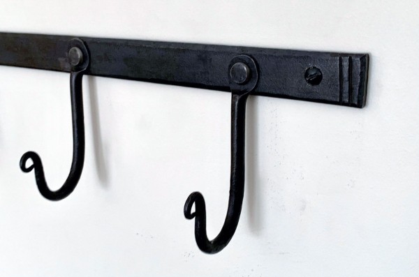 hand-forged coat hook rack
