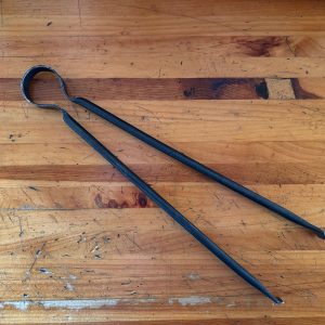 hand-forged kitchen tongs