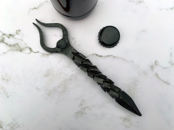 unique hand-forged dragonscale bottle opener