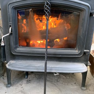 basket handle fire poker