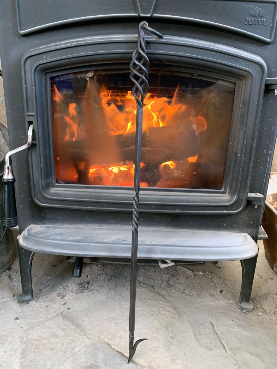 basket handle fire poker