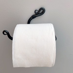 hand-forged rustic toilet paper holder