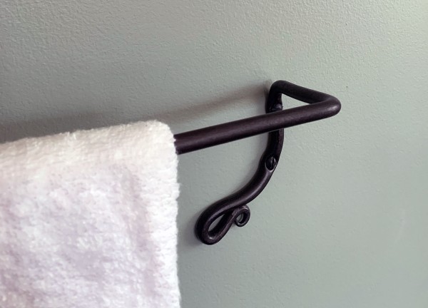 rustic wall mounted towel bar