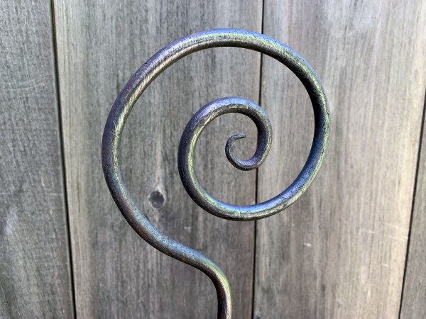 steel fiddlehead plant stake