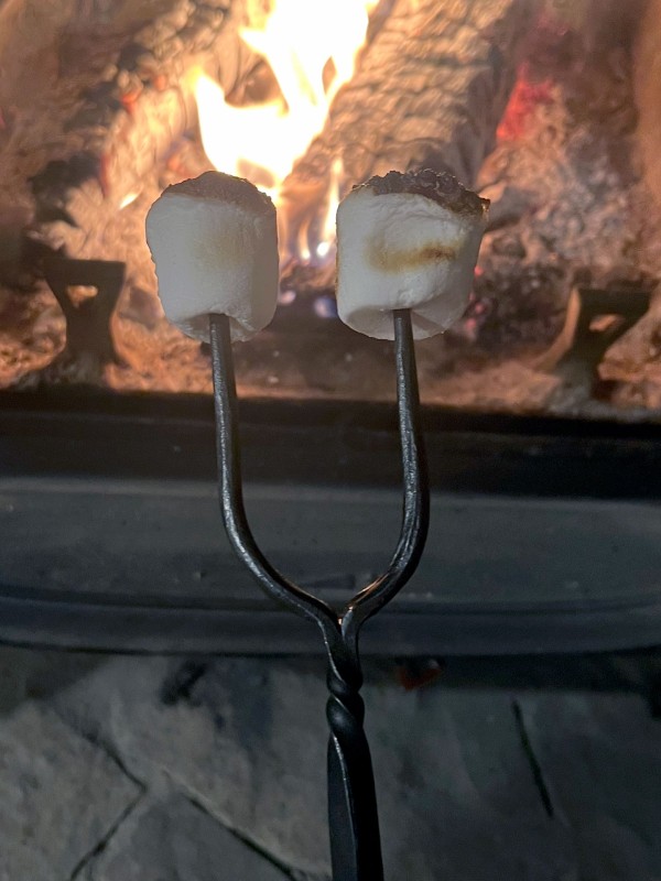 roasting marshmallows