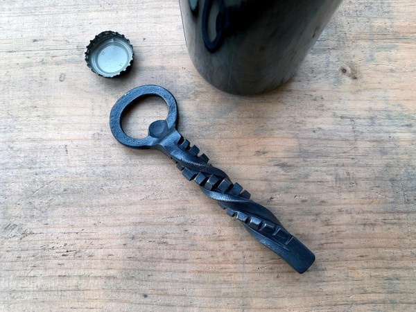 hand-forged stair twist bottle opener