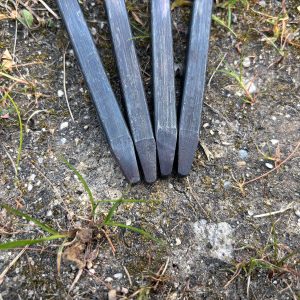 tapered point to drive info the ground