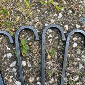 solid steel garden hose guides