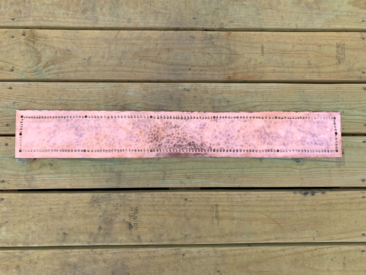 copper kick plate